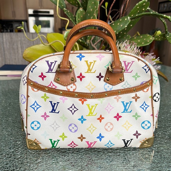 Louis Vuitton Multicolor Monogram Trouville Satchel with Leather Trim - Picture 1 of 13